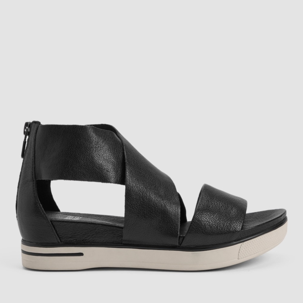 Eileen Fisher Sport Wide Strap Tumbled Soft Leather Sneaker Sandal Womens 6 - Picture 4 of 11